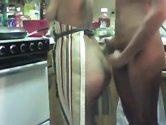 Sexy Slut Gets Her Brain Fucked Out In Kitchen While Cooking