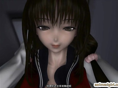 Japanese 3D futanari schoolgirl
