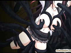 Coed anime hard tentacles drilled