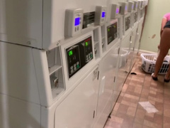 I Fuck her and Cum inside at a Public Laundry Room