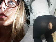 STEPSIS INSIDE WASHING MACHINE! BIG DICK INSIDE YOUNG ASS AND TIGHT PUSSY