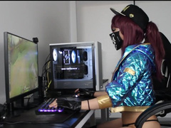 KDA: Akali Cosplay, Watch me get his Cock Nice and Creamy with my Pussy ;)