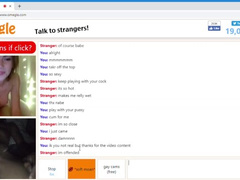 Omegle 20 Year old White Girl Plays with BBC