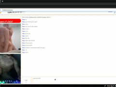 Couple Loves to have Fun with a Guy Stroking his Cock on Omegle