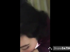 College girl sucks cock and gets a huge load on her face