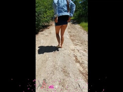 TEEN GOT FUCKED ON WOODS - CUM ON HER BIG ASS - ALMOST GET CAUGHT