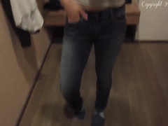 Mscakes - trying on jeans at true religion