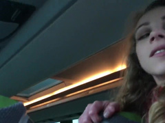 Angel Emily public blowjob and fuck in the bus