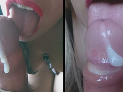 My first Deepthroat, Blowjob and Cum in Mouth Facial Compilation