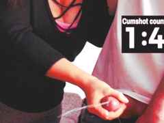 CUMSHOT COUNTDOWN!! Hot Yoga Instructor gives Massive Handjob till he Cums!