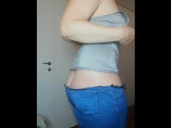 Special Request very low Cut Jeans Strip and Dildo