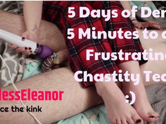5 Days In, a Chance to Cum. Frustrating Chastity Tease :)