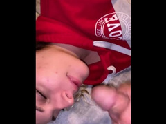 Step Dad gives his Step Daughter a Facial while she Plays with Herself.