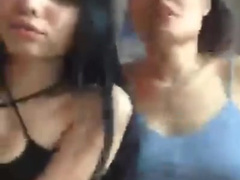 two hotties on tight shorts on periscope showing tits