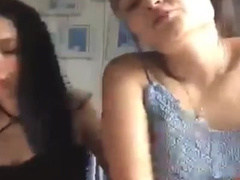 two hotties on tight shorts on periscope showing tits
