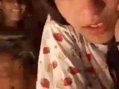 two hot lesbian teens teasing boys on periscope