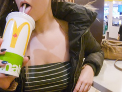 Almost Caught Fucking in McDonalds!!! (Risky Public Sex & Blowjob)