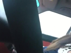 Lesbians make out and finger in the car
