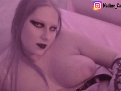 Jerk off with Nadine Cays the German Gothic Teen & her Natural Monster Tits