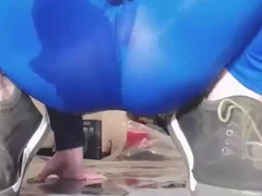 Blue Pants and Hot Squirting. Fetish Play on Cam