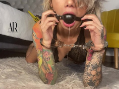 Pussy Fuck Torture - Agata Handcuffed and Ballgagged - Read Comments