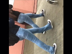 Big ass teen in tight jeans