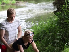 Sweet Teen Public Fuck with Horny Stranger Fan from Pornhub , she have Orgasm in Nature (free)