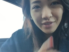 Horny Asian in Car - more at exquisitecamgirls.com