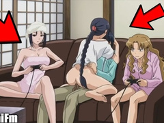 Girl Gamer Fucks with her Boyfriend in Front of her Girlfriends | Uncensored Hentai Anime