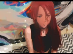 Fucking an Anime Redhead Cute Girl (Snapchat Filter) gives Blowjob, and Gets Creampied Real Hentai