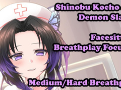 Shinobu Kocho Helps your Breathing - Hentai JOI (Breathplay Focused, Facesitting,Medium/Hard)