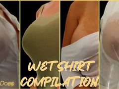 Wifey Wet Shirt Compilation | Big Tits no Bra