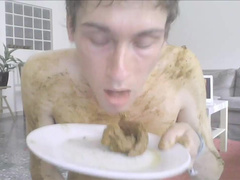 exposed twink eating shit on cam
