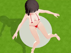 Toyota Nono Anime girl wearing a mostly naked micro bik