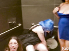 Kezia420 MV 6 Girls Squirting in Public Bathroom
