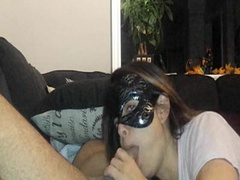 masked girlfriend really knows how to suck