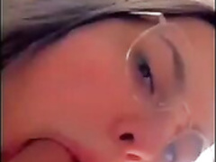 Young Girl Teen give Good sloapy blowjob