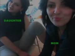 Beautiful Real Life Mother and Daughter Playing on Cam