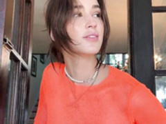 Natalie Roush Sexy Orange Mesh Dress 2