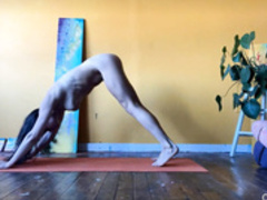 Naked Yoga session