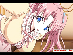 Busty hentai maid ass licking and fucking by her master