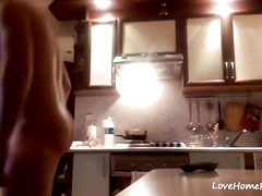 Russian Wife Hardcore Fucked In The Kitchen