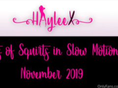 Hayleex squirts in slow motion