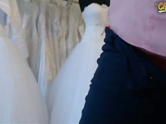 Hot Myrabelle plays with herself at a store