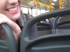German blondes sucking dick on a public bus