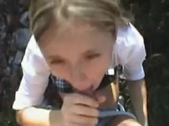 Polish Schoolgirl Blowjob and Facial