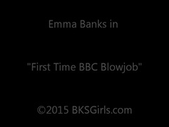 Emma banks sucking big black dildo