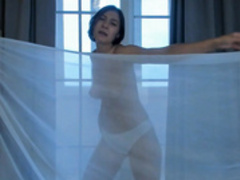 Jeanfrancoa show  tits in transparent curtain