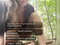 JaqmineXo squirt in a public forest