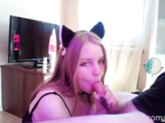 Yuiwoo Catgirl Maid blowjob (no sound)